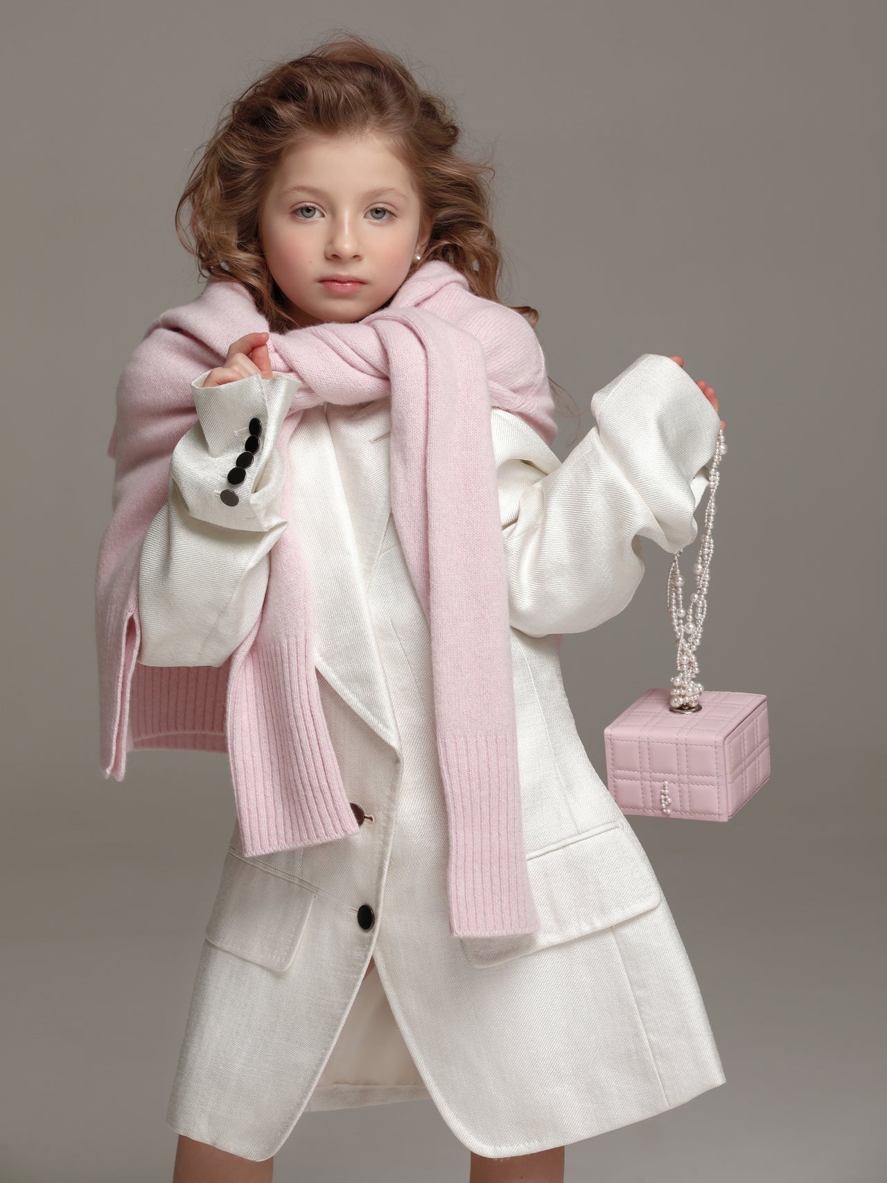 Cube Pearl Bag in Pink