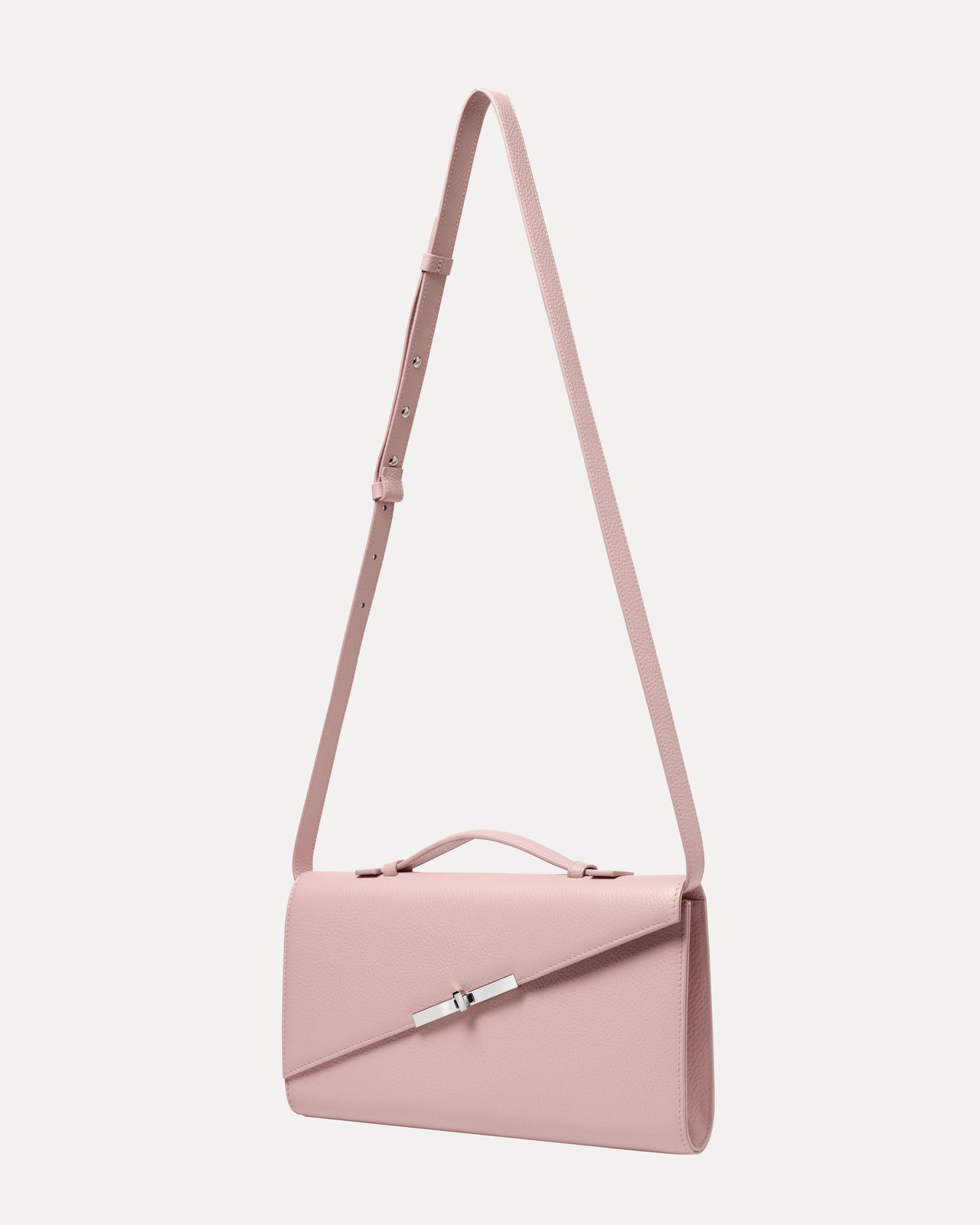Alex Clutch in Pink Grain