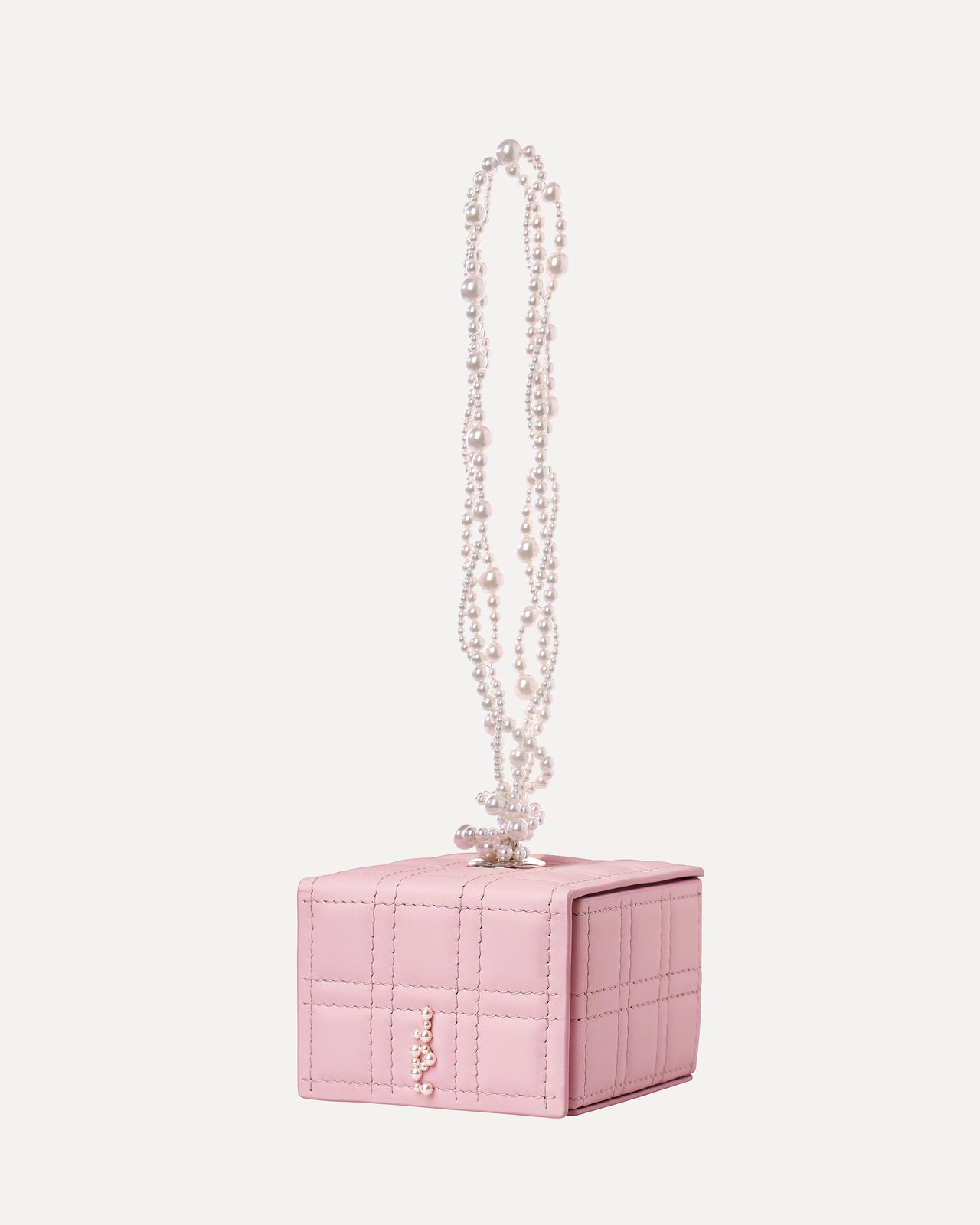 Cube Pearl Bag in Pink