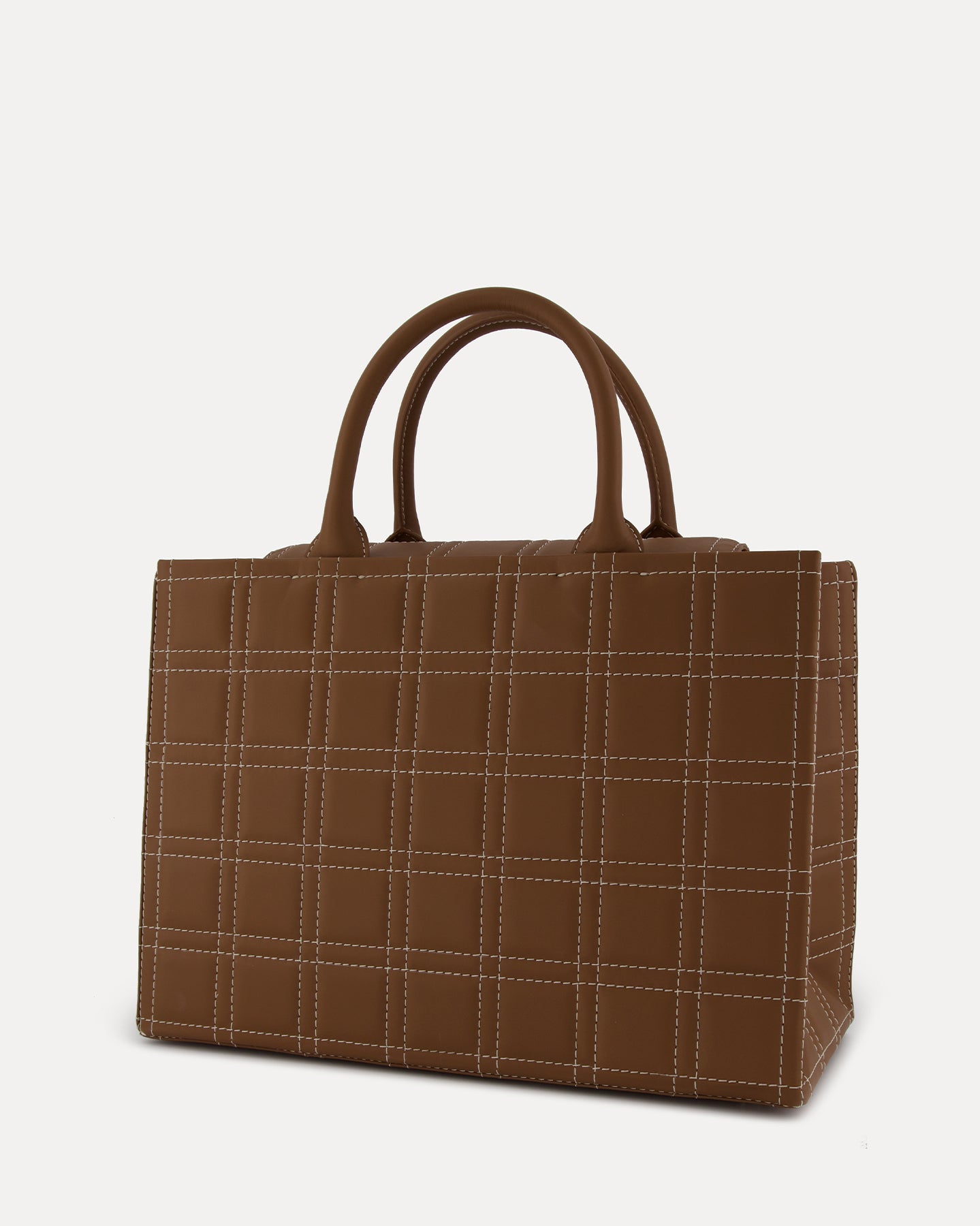 【APERTY】Lサイズ WIDE BAG TARTAN BROWN LONA PRIST l 5x7 Bag in Chocolate