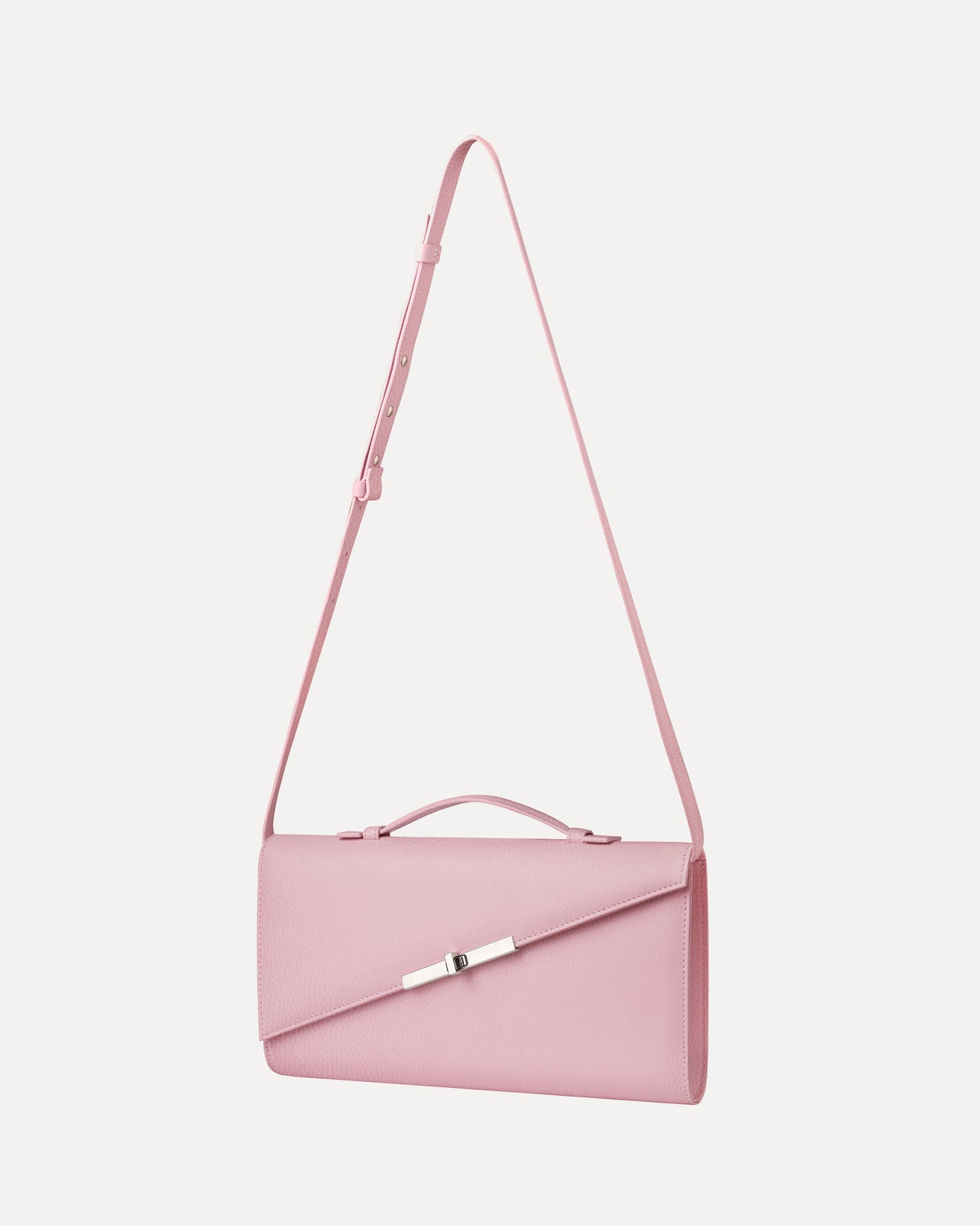 Alex Clutch in Pink Grain